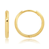 Round the Clock Flat Huggies in 14k Yellow Gold