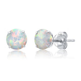 Classic 6mm Gemstone Round Stud Earrings in 14K Gold