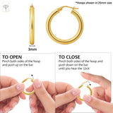 3MM Tube Classic Hoops in 14K Gold