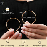 2MM Tube Endless Hoops in 14K Yellow Gold
