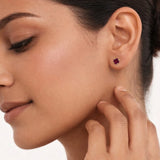 Classic 6mm Round Stud Earrings in 14K Gold