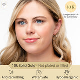 Axis Two-Tone Hoops in 10k Gold