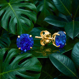 Classic 6mm Round Stud Earrings in 14K Gold