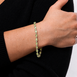 Oval Cut Gemstone Tennis Bracelet in 925 Silver