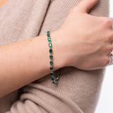 Oval Cut Gemstone Tennis Bracelet in 925 Silver