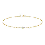 Golden Dew Lab Diamond Multi Station Bracelet in 10k Yellow Gold