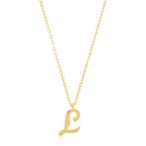 Miniature Initial Necklace in 10k Gold