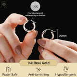3MM Tube Classic Hoops in 14K Gold