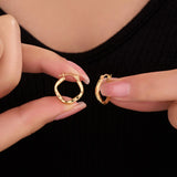 Square Diamond Cut Hoop Earrings in 14k Gold