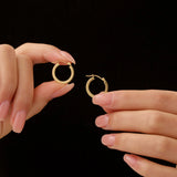 Classic Square Tubed Hoop Earrings in 14K gold