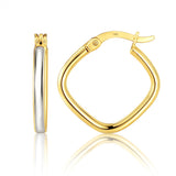 Balance Two-Tone Hoops in 14k Gold