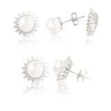 Lady Di Freshwater Pearl Studs with Removable Crown