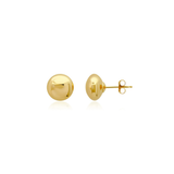 Unisex 14K Yellow Gold Ball Stud Earrings