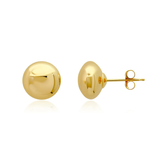 Unisex 14K Yellow Gold Ball Stud Earrings
