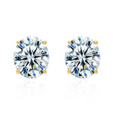 Oval-Cut Cubic Zirconia Stud Earrings in 14K Gold
