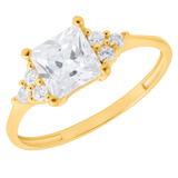 2 Carat Princess Cut CZ Ring in 10K Gold