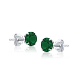 Classic 6mm Round Stud Earrings in 14K Gold
