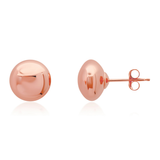 Unisex 14K Rose Gold Ball Stud Earrings