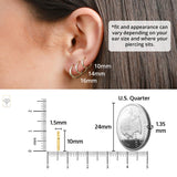 Round the Clock Flat Huggies in 14k Yellow Gold