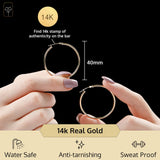 2MM Tube Classic Hoops in 14K Gold