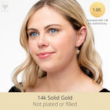 Lattice Heart Dangles in 14k Gold