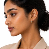 Classic Square Tubed Hoop Earrings in 14K gold