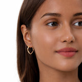 Square Diamond Cut Hoop Earrings in 14k Gold