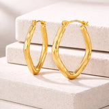 Square Diamond Cut Hoop Earrings in 14k Gold