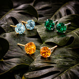 Classic 6mm Round Stud Earrings in 14K Gold