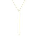 Golden Dew Lab Diamond Multi Station Necklace in 10k Gold