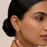 Two Tone Twisted Spiral Hoops in 14K Gold