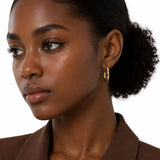 Classic Square Tubed Hoop Earrings in 14K gold
