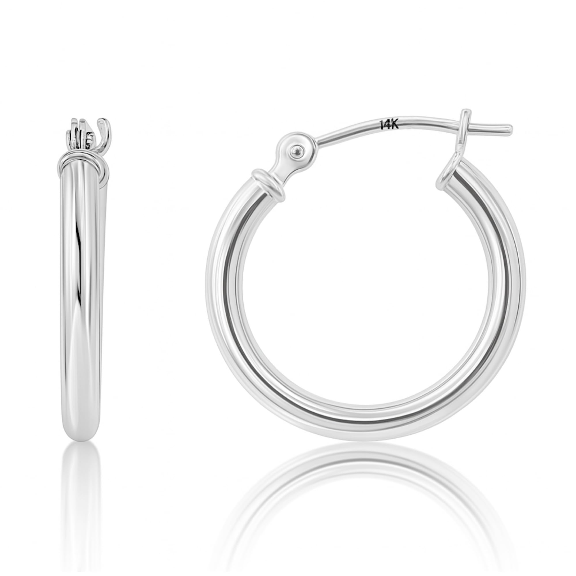 2MM Tube Classic Hoops in 14K Gold
