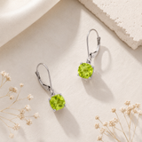 6mm Cushion Gemstone Drop Earrings in 10K Gold