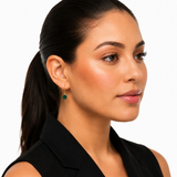 8mm Cushion Cut Gemstone Dangle Earrings in 10K Gold