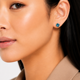6mm Round Cut Gemstone Stud Earrings in 10K Gold