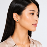6mm Round Cut Gemstone Stud Earrings in 10K Gold