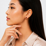 6mm Round Cut Gemstone Stud Earrings in 10K Gold