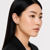 8mm Round Gemstone Stud Earrings in 10K Gold