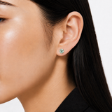 8mm Round Gemstone Stud Earrings in 10K Gold