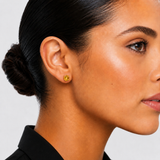 8mm Round Gemstone Stud Earrings in 10K Gold