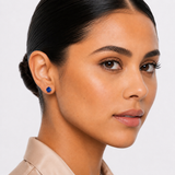 8mm Round Gemstone Stud Earrings in 10K Gold
