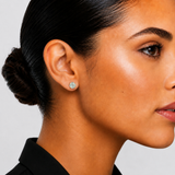 8mm Round Gemstone Stud Earrings in 10K Gold