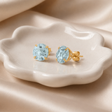 8mm Round Gemstone Stud Earrings in 10K Gold