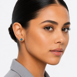 8mm Round Gemstone Stud Earrings in 10K Gold