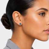 8mm Round Gemstone Stud Earrings in 10K Gold