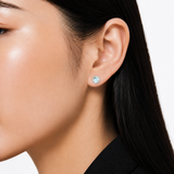 8mm Round Gemstone Stud Earrings in 10K Gold
