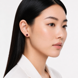 8mm Round Gemstone Stud Earrings in 10K Gold