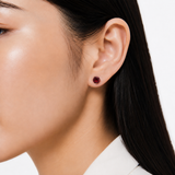8mm Round Gemstone Stud Earrings in 10K Gold