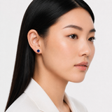 8mm Round Gemstone Stud Earrings in 10K Gold